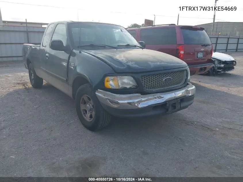 2001 Ford F-150 Lariat/Xl/Xlt VIN: 1FTRX17W31KE54669 Lot: 40550726