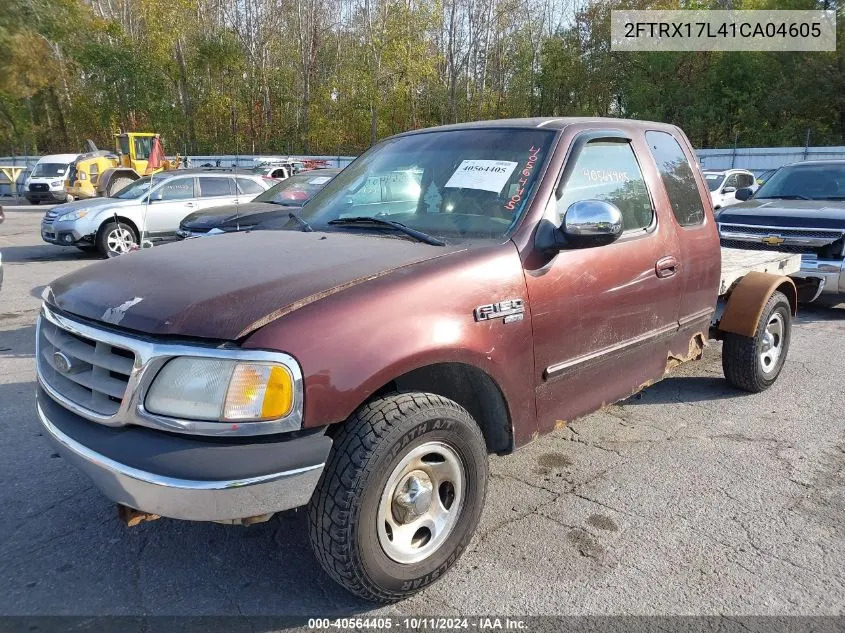 2001 Ford F-150 Lariat/Xl/Xlt VIN: 2FTRX17L41CA04605 Lot: 40564405