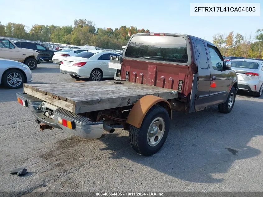 2001 Ford F-150 Lariat/Xl/Xlt VIN: 2FTRX17L41CA04605 Lot: 40564405