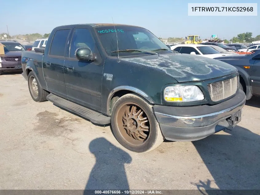 2001 Ford F-150 Harley-Davidson Edition/King Ranch Edition/Lariat/Xlt VIN: 1FTRW07L71KC52968 Lot: 40576656