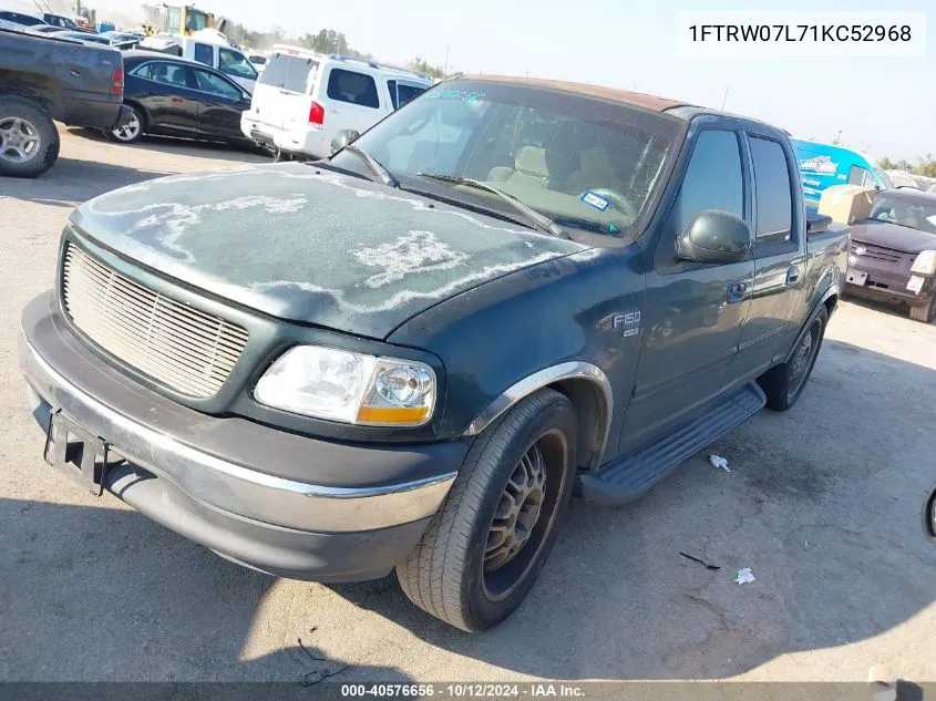 2001 Ford F-150 Harley-Davidson Edition/King Ranch Edition/Lariat/Xlt VIN: 1FTRW07L71KC52968 Lot: 40576656