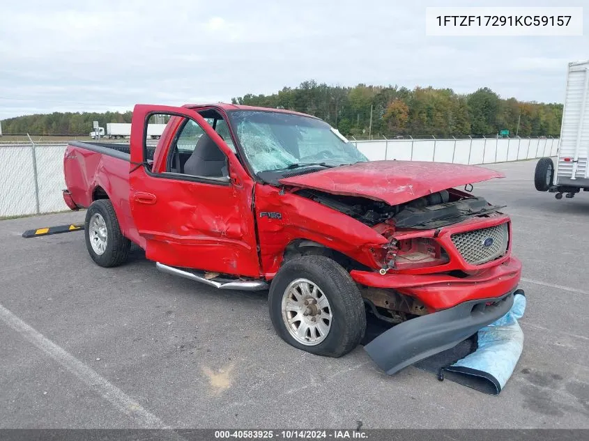 2001 Ford F-150 Xl/Xlt VIN: 1FTZF17291KC59157 Lot: 40583925