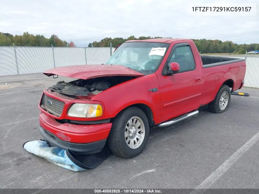 2001 Ford F-150 Xl/Xlt VIN: 1FTZF17291KC59157 Lot: 40583925