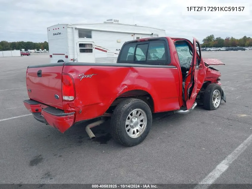 2001 Ford F-150 Xl/Xlt VIN: 1FTZF17291KC59157 Lot: 40583925