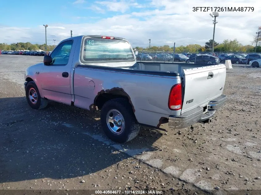 2001 Ford F150 VIN: 3FTZF17261MA48779 Lot: 40584677