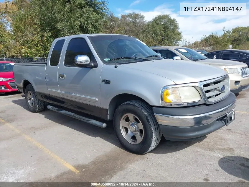 2001 Ford F-150 Xl/Xlt VIN: 1FTZX17241NB94147 Lot: 40588092