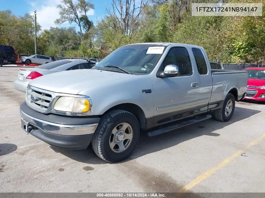 2001 Ford F-150 Xl/Xlt VIN: 1FTZX17241NB94147 Lot: 40588092