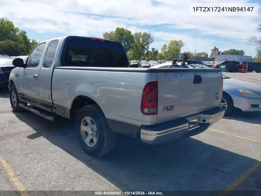 2001 Ford F-150 Xl/Xlt VIN: 1FTZX17241NB94147 Lot: 40588092