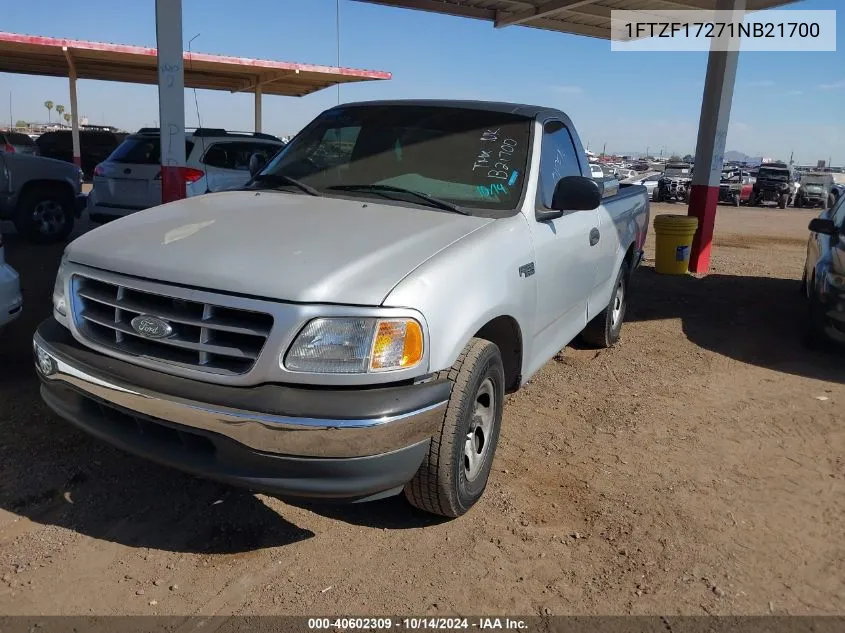 2001 Ford F-150 Xl/Xlt VIN: 1FTZF17271NB21700 Lot: 40602309