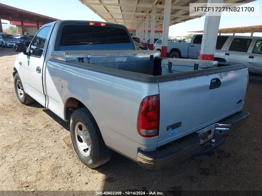 2001 Ford F-150 Xl/Xlt VIN: 1FTZF17271NB21700 Lot: 40602309