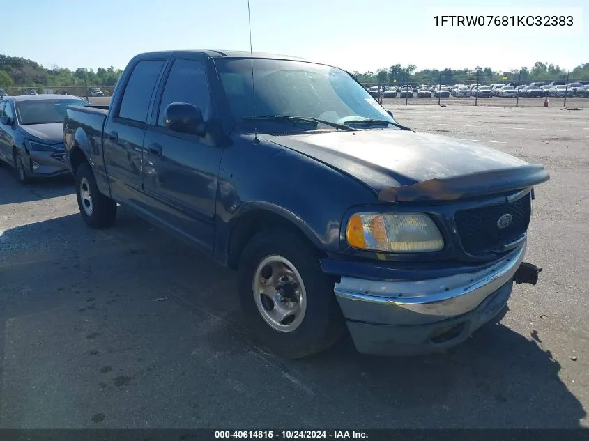 2001 Ford F-150 Harley-Davidson Edition/King Ranch Edition/Lariat/Xlt VIN: 1FTRW07681KC32383 Lot: 40614815