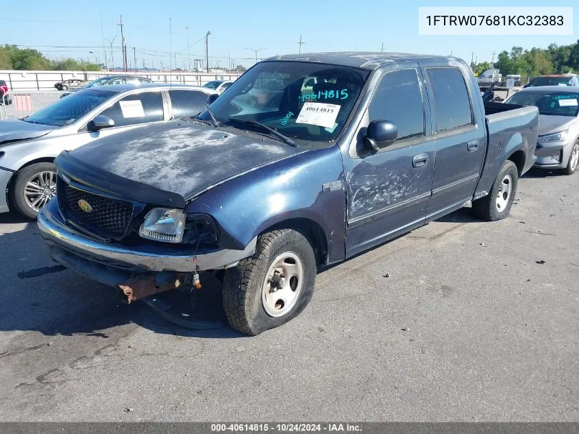 2001 Ford F-150 Harley-Davidson Edition/King Ranch Edition/Lariat/Xlt VIN: 1FTRW07681KC32383 Lot: 40614815