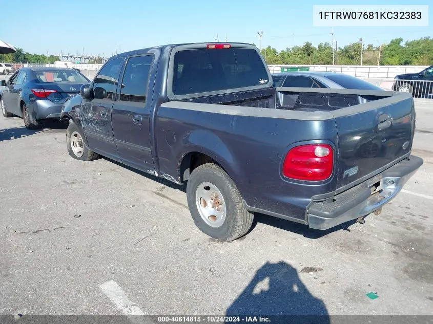 2001 Ford F-150 Harley-Davidson Edition/King Ranch Edition/Lariat/Xlt VIN: 1FTRW07681KC32383 Lot: 40614815