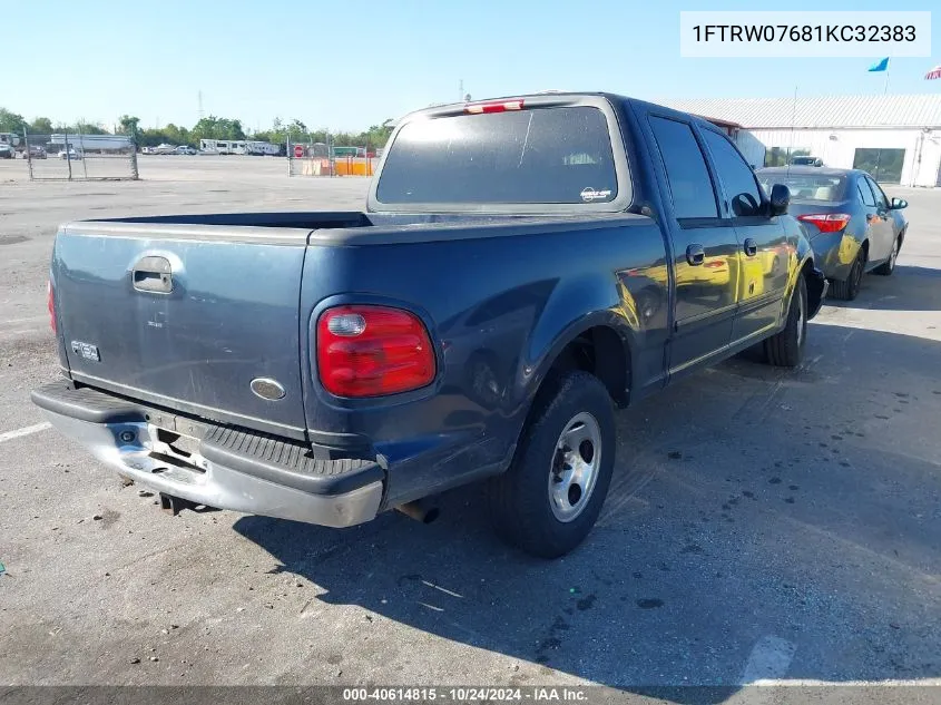 2001 Ford F-150 Harley-Davidson Edition/King Ranch Edition/Lariat/Xlt VIN: 1FTRW07681KC32383 Lot: 40614815