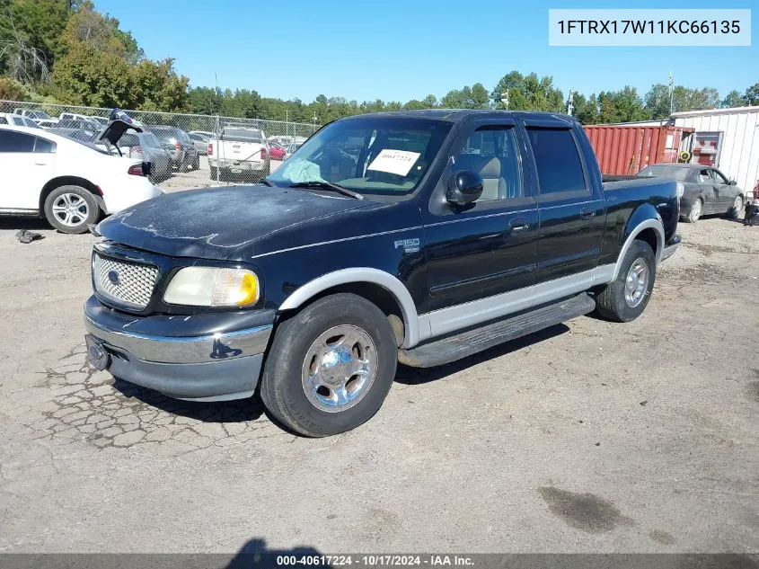 2001 Ford F-150 Harley-Davidson Edition/King Ranch Edition/Lariat/Xlt VIN: 1FTRX17W11KC66135 Lot: 40617224