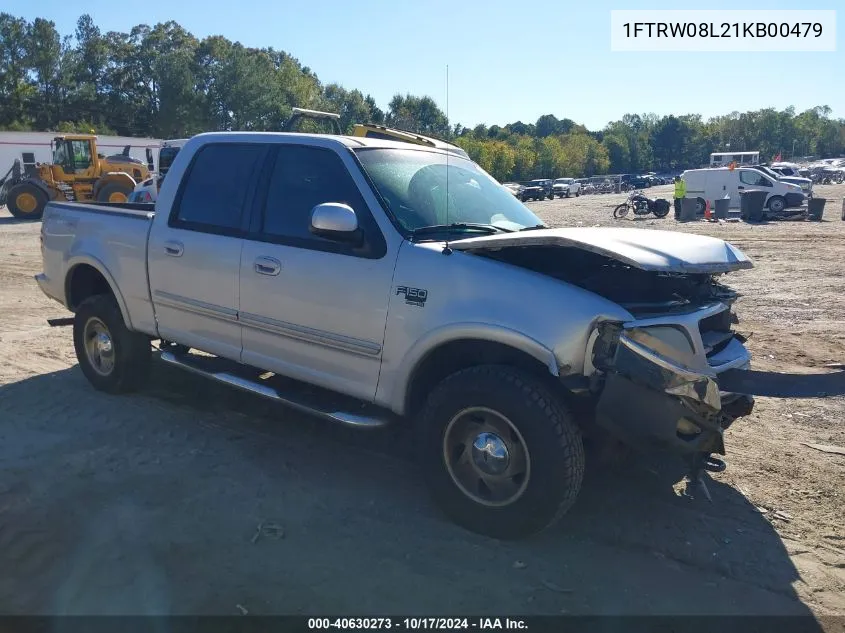 2001 Ford F-150 King Ranch Edition/Lariat/Xlt VIN: 1FTRW08L21KB00479 Lot: 40630273