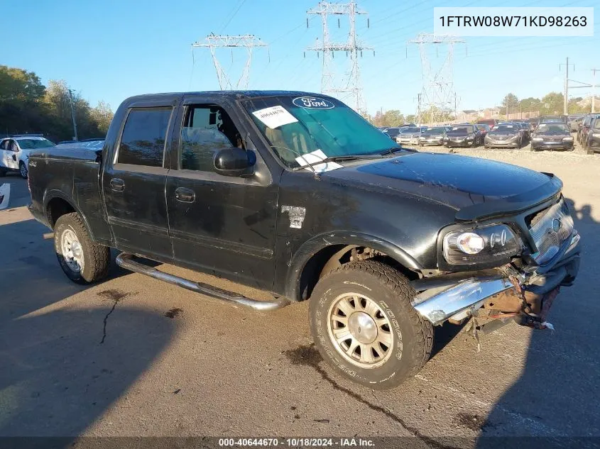 2001 Ford F-150 King Ranch Edition/Lariat/Xlt VIN: 1FTRW08W71KD98263 Lot: 40644670