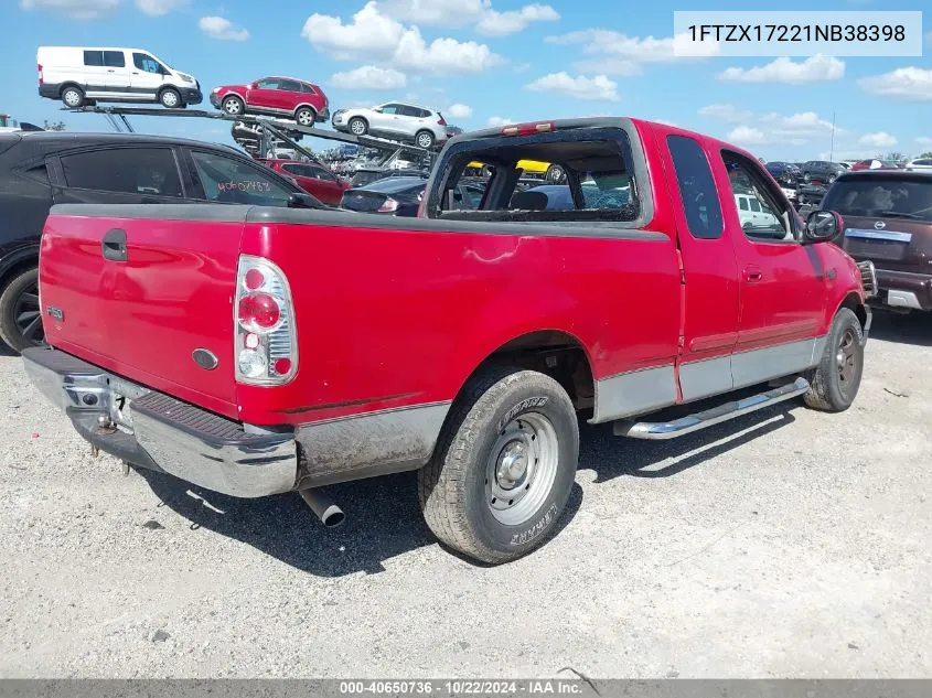 2001 Ford F-150 Xl/Xlt VIN: 1FTZX17221NB38398 Lot: 40650736