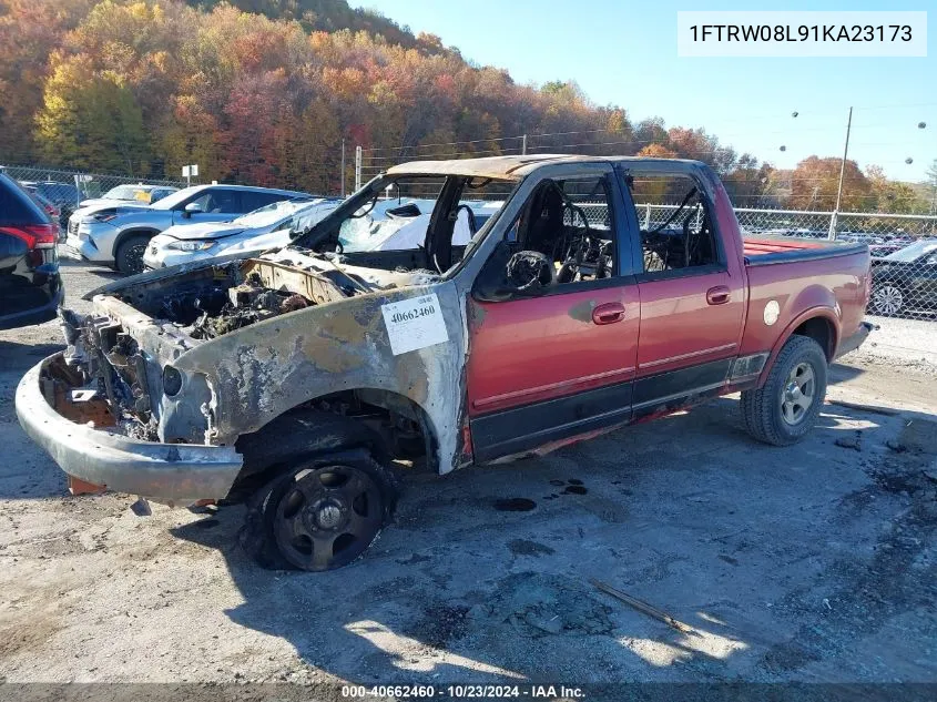 2001 Ford F-150 King Ranch Edition/Lariat/Xlt VIN: 1FTRW08L91KA23173 Lot: 40662460