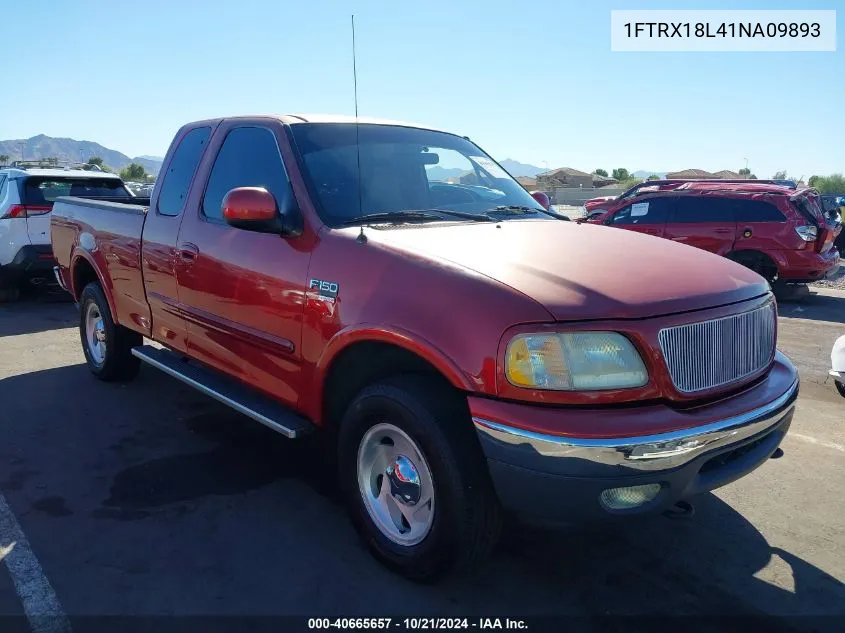 2001 Ford F-150 Lariat/Xl/Xlt VIN: 1FTRX18L41NA09893 Lot: 40665657