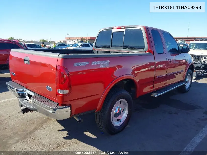 2001 Ford F-150 Lariat/Xl/Xlt VIN: 1FTRX18L41NA09893 Lot: 40665657