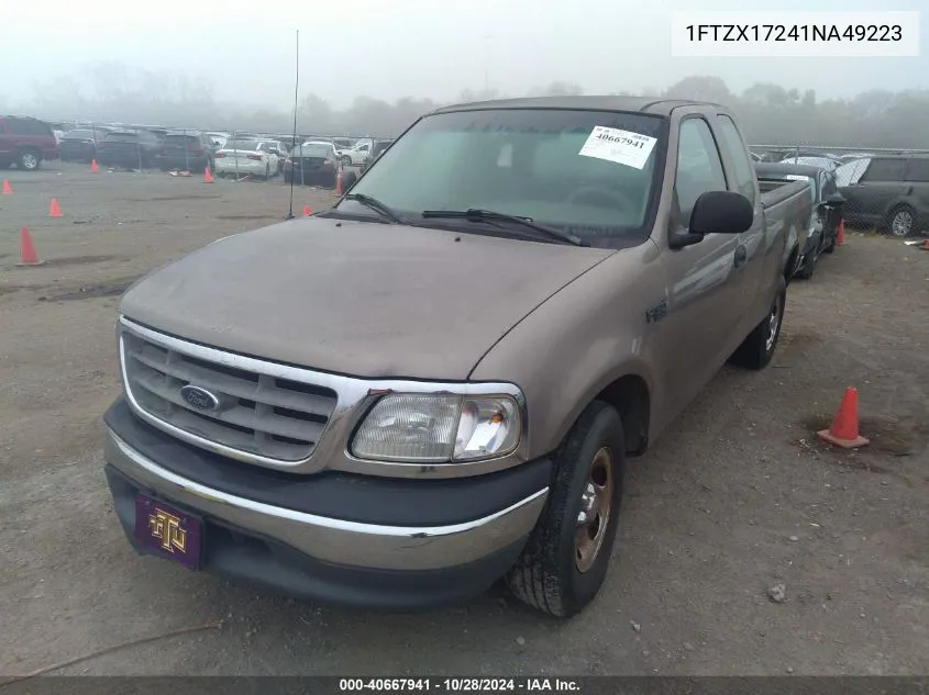 2001 Ford F-150 Xl/Xlt VIN: 1FTZX17241NA49223 Lot: 40667941