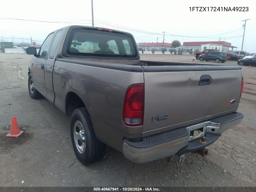 2001 Ford F-150 Xl/Xlt VIN: 1FTZX17241NA49223 Lot: 40667941