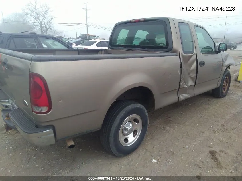 2001 Ford F-150 Xl/Xlt VIN: 1FTZX17241NA49223 Lot: 40667941