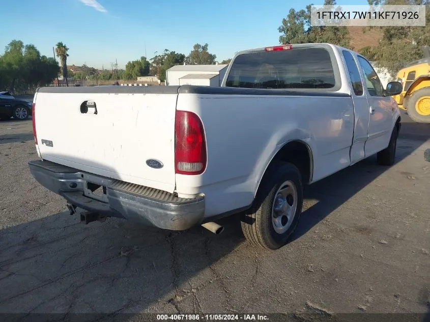 1FTRX17W11KF71926 2001 Ford F-150 Lariat/Xl/Xlt