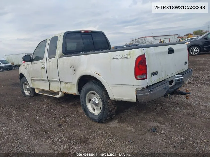 2001 Ford F150 VIN: 2FTRX18W31CA38348 Lot: 40688014