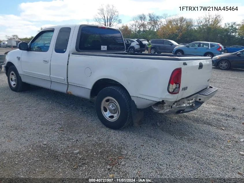 2001 Ford F-150 Lariat/Xl/Xlt VIN: 1FTRX17W21NA45464 Lot: 40721907