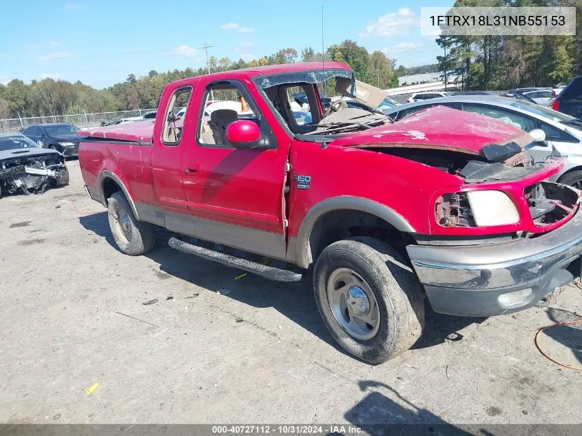 2001 Ford F-150 Lariat/Xl/Xlt VIN: 1FTRX18L31NB55153 Lot: 40727112