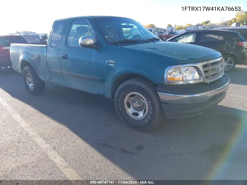 2001 Ford F-150 Lariat/Xl/Xlt VIN: 1FTRX17W41KA76653 Lot: 40747747