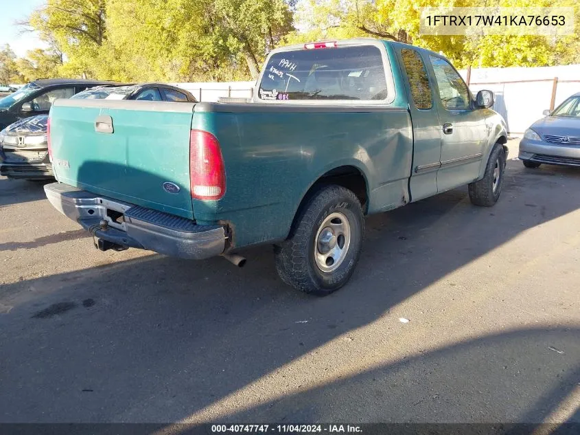 2001 Ford F-150 Lariat/Xl/Xlt VIN: 1FTRX17W41KA76653 Lot: 40747747