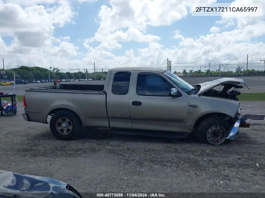 2001 Ford F-150 Xl/Xlt VIN: 2FTZX17211CA65997 Lot: 40773059