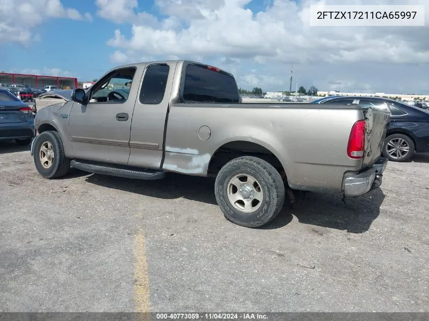 2001 Ford F-150 Xl/Xlt VIN: 2FTZX17211CA65997 Lot: 40773059