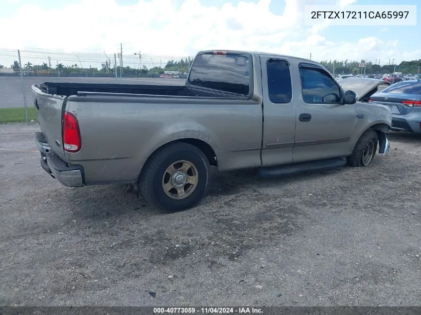 2001 Ford F-150 Xl/Xlt VIN: 2FTZX17211CA65997 Lot: 40773059