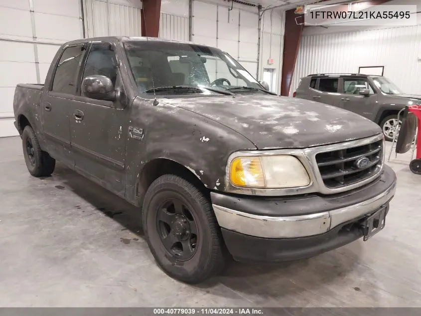 2001 Ford F-150 Harley-Davidson Edition/King Ranch Edition/Lariat/Xlt VIN: 1FTRW07L21KA55495 Lot: 40779039