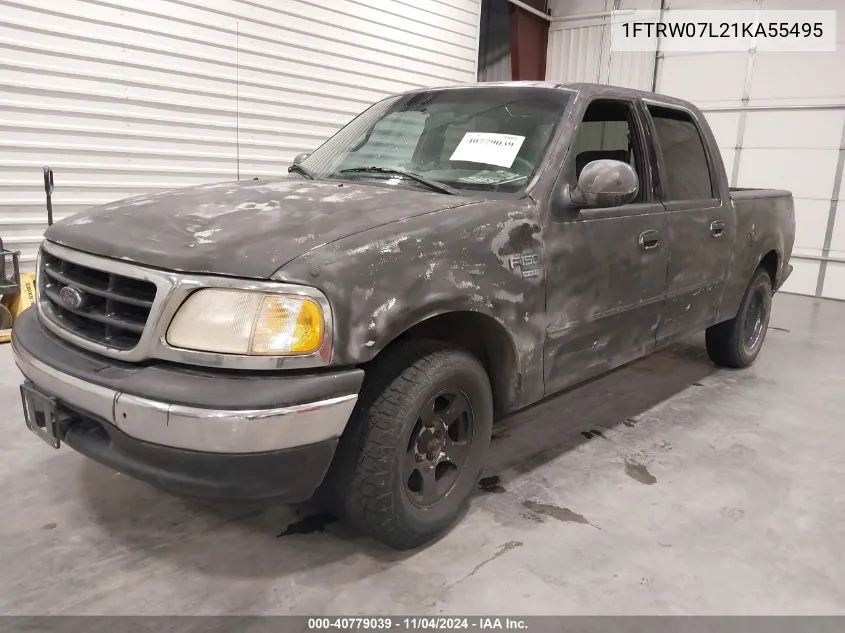 2001 Ford F-150 Harley-Davidson Edition/King Ranch Edition/Lariat/Xlt VIN: 1FTRW07L21KA55495 Lot: 40779039