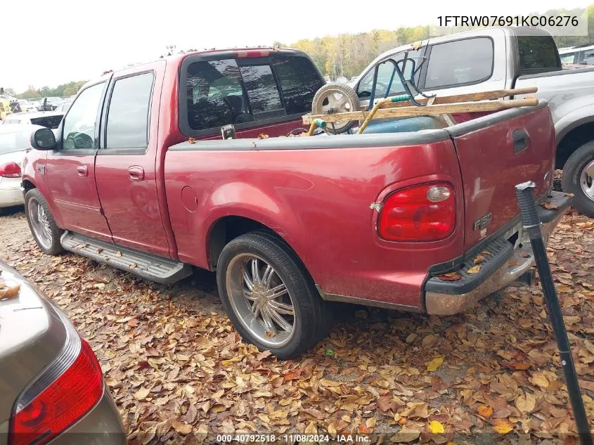 2001 Ford F-150 Supercrew Harley-Davidson/King Ranch/Lariat/Xlt VIN: 1FTRW07691KC06276 Lot: 40792518