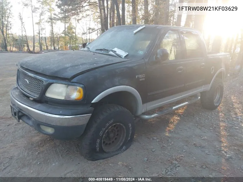 2001 Ford F-150 King Ranch Edition/Lariat/Xlt VIN: 1FTRW08W21KF03629 Lot: 40819449