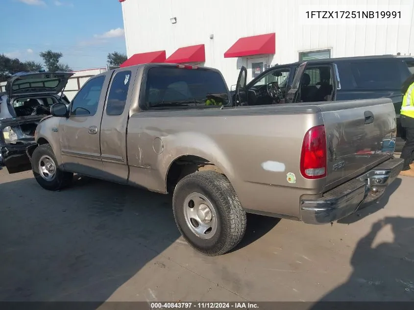 2001 Ford F-150 Xl/Xlt VIN: 1FTZX17251NB19991 Lot: 40843797