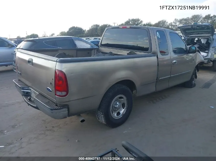 2001 Ford F-150 Xl/Xlt VIN: 1FTZX17251NB19991 Lot: 40843797