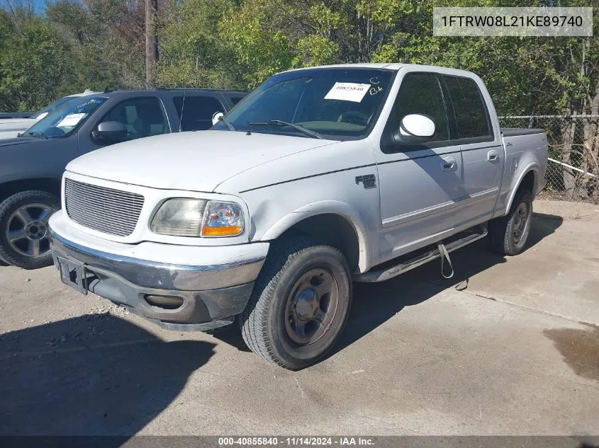 1FTRW08L21KE89740 2001 Ford F-150 King Ranch Edition/Lariat/Xlt