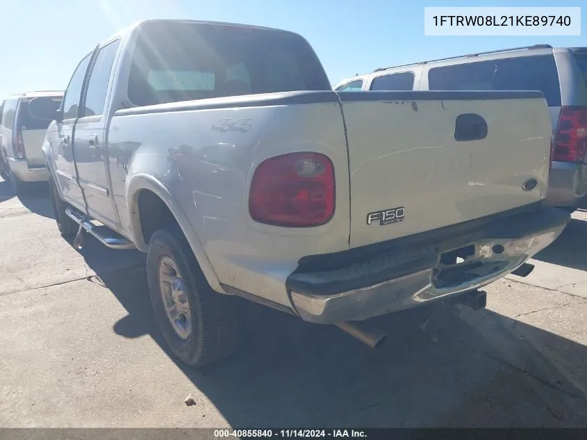 1FTRW08L21KE89740 2001 Ford F-150 King Ranch Edition/Lariat/Xlt