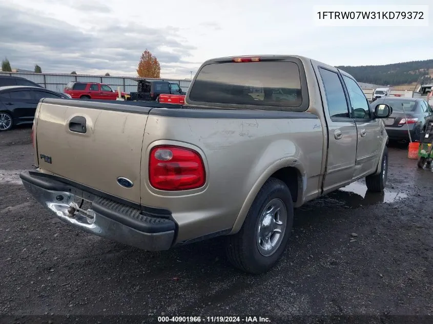 2001 Ford F-150 Harley-Davidson Edition/King Ranch Edition/Lariat/Xlt VIN: 1FTRW07W31KD79372 Lot: 40901966