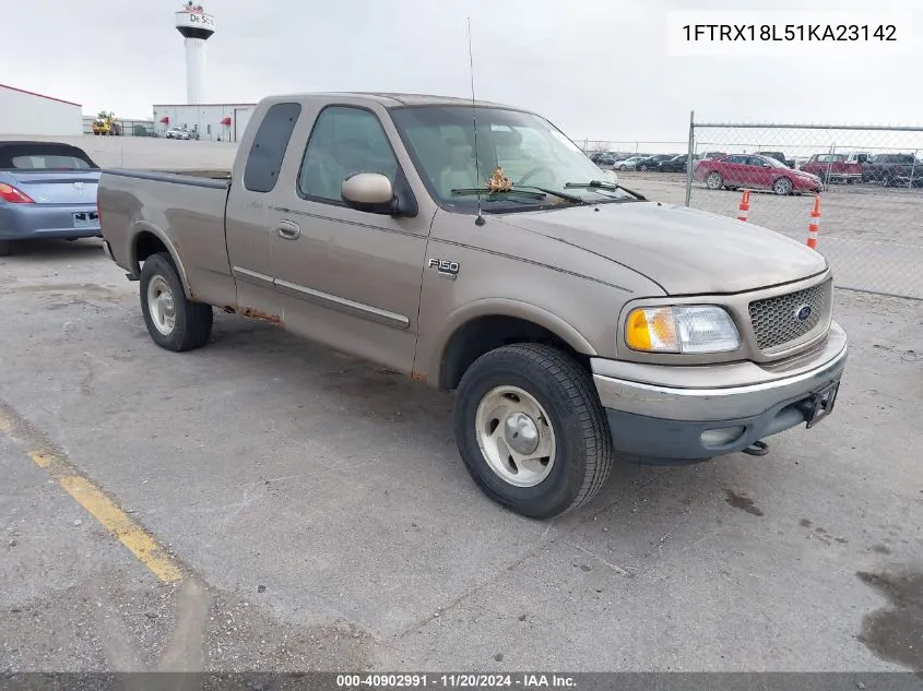 2001 Ford F-150 Lariat/Xl/Xlt VIN: 1FTRX18L51KA23142 Lot: 40902991