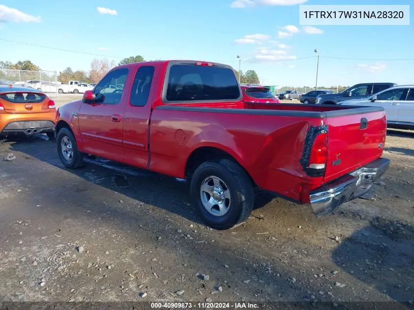 2001 Ford F-150 Lariat/Xl/Xlt VIN: 1FTRX17W31NA28320 Lot: 40909873