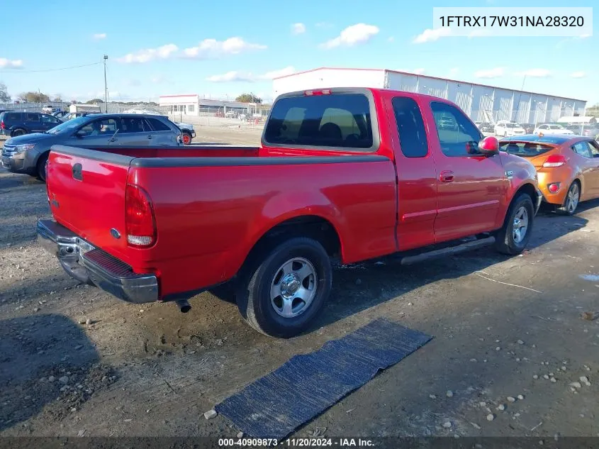 2001 Ford F-150 Lariat/Xl/Xlt VIN: 1FTRX17W31NA28320 Lot: 40909873