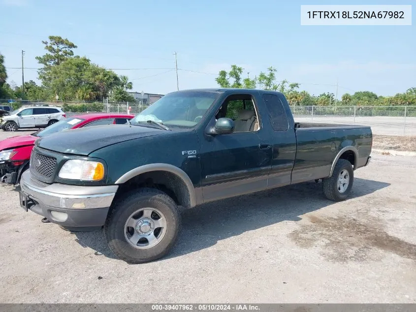 2002 Ford F-150 Lariat/Xl/Xlt VIN: 1FTRX18L52NA67982 Lot: 39407962